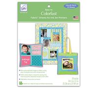 June Tailor 8.5 x 11-inch Colorfast Sew-in Ink Jet Fabric Sheets, Pack of 10, White