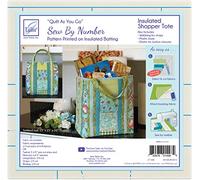 June Tailor Inc Quilt As You Go Insulated Shoppers Tote QAYG Sew/Nbr InsulatedShopTote, White