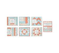June Tailor JT-1435 Quilt as You Go Inspirational Mug Mats Kit, Multi-Colour