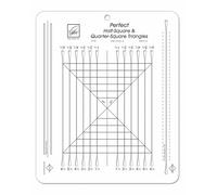 June Tailor JT732 10 1/2 x 12 1/2-inch Perfect Half-Square and Quarter-Square Triangles Ruler, White