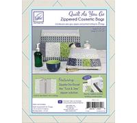June Tailor Quilt As You Go Cosmetic Bags 2/Pkg-Light Gray