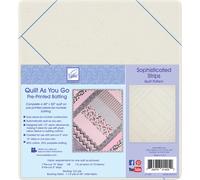 June Tailor Quilt As You Go Printed Quilt Blocks On Batting-Sophisticated Strips JT1405