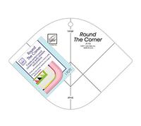 June Tailor Round The Corner Ruler, Clear/Black Ink