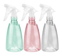 June tech 3 Pcs Water Spray Bottle 500ml Plastic Empty Spray Bottles With Fine Mist and Inject Modes for Home Cleaning Hairdressing Gardening Plants Refillable Sprayer Bottle (Pink+Green+Gray)