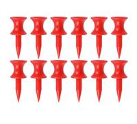 June tech Golf Tees Plastic, 100 Count 30MM Castle Golf Tees, Durable Winter Red Golf Tees 1.18 inch