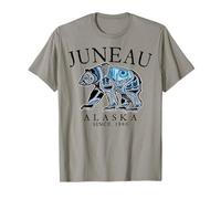 Juneau Alaska Tribal Art Bear Since 1880 Black Letters T-Shirt
