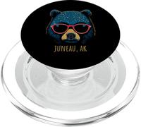 Juneau Alaska USA Bear Wearing Sunglasses Design PopSockets PopGrip for MagSafe