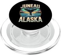 Juneau Alaska Whale Northern and Lights Landscape PopSockets PopGrip for MagSafe