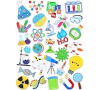 JUNEBRUSHS 28 pcs Science Enamel Pins Funny Scientist Laboratory Themed Brooch Lapel Pins for Party Decorations Gift Supplies Clothes Backpacks Decor Accessories