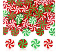 JUNEBRUSHS 65Pcs Large Christmas Erasers for Kids Bulk, Cute Candy Cane Pencil Erasers Novelty Holiday Erasers for Student Classroom Rewards Christmas Prizes Gifts Stocking Stuffers