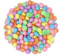 JUNEBRUSHS Speckled Easter Eggs Decor, 120 Pcs Glitter Mini Foam Easter Eggs in Green, Blue, Pink, Yellow, Purple, Orange for Vase Filler Easter Crafts Home Decor Party Supplies