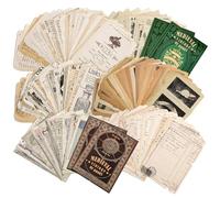 JUNEBRUSHS Vintage Scrapbooking Paper, Journaling Supplies Papers Sheet for Writing Drawing Room Decor Aesthetic Vintage Paper for Scrapbook Travel Journal DIY