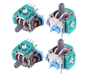 JUNELIONY 4x Right/Left Joystick 3D Analog Stick Sensor for Dualshock
