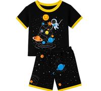 Junellz 4-5 years Boy solar system planet pajamas Black Galaxy space themed pajamas boy pjs