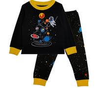 Junellz 4-5 years Boy solar system planet pajamas Black Galaxy space themed pajamas boy pjs long sleeve