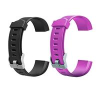 Junerain 2pk ID 115plus HR Replement Straps,Colorful Replement Watchband for I15 Plus Hr Smart Watch,Wristbands Strap for Fitns Watch