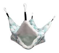 JUNERAIN 3-Layer Pet Hammo Small Animals Hammo Bunk Pet Bed Hammo Coral Fce Small Animal Pet Ca t Warm Sng ing Rat Bed for Small Animals Ferret Guinea Pig Rat Chinchilla