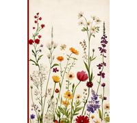 JUNE'S MOON: Cute Plain Floral Set Notebooks, Easy to Carry ruled, Notebooks- Matte Finished