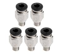 JUNESUN 5Pcs Pneumatic Fittings PC4-M6 Bore 4mm For 4mm PTFE Tube Connector Coupler