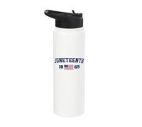 Juneteenth 1865 American Flag Juneteenth Stainless Steel Insulated Water Bottle