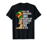 Juneteenth 1865 Because My Ancestors Weren’t Free in 1776 Value Graphic T-Shirt