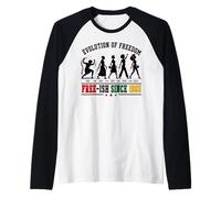 Juneteenth 1865 Black History Evolution of Freedom Raglan Baseball Tee