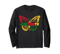 Juneteenth 1865 Butterfly Afro Free-ish Black History Women Long Sleeve T-Shirt