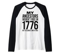 Juneteenth 1865 Freedom Ancestors Celebration Raglan Baseball Tee