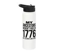 Juneteenth 1865 Freedom Ancestors Celebration Stainless Steel Insulated Water Bottle