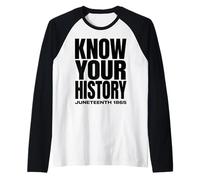 Juneteenth 1865 Know Your History Freedom Day Raglan Baseball Tee