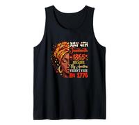 Juneteenth 1865 My Ancestor Weren't Free in 1776 Afro Women Tank Top