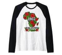 Juneteenth 1865 Pride Black History Freedom Raglan Baseball Tee