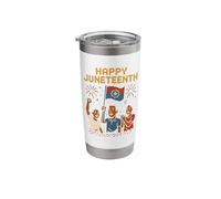 Juneteenth 1865 Retro 8-Bit Video Game Black History African Stainless Steel Insulated Tumbler