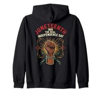 Juneteenth 1865 The Real Independence Day Vintage Mens Zip Hoodie