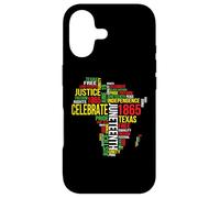 Juneteenth Africa Map Word Art Shirt Black Pride 19th June Case for iPhone 17