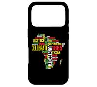 Juneteenth Africa Map Word Art Shirt Black Pride 19th June Case for iPhone 17 Pro