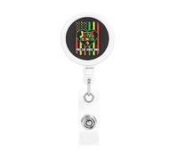 Juneteenth African American Black Liberation Free-Ish Since 1865 Celebration Freedom Retractable Badge Holder Reel Clip Id Card Holder forNurse Student Office Worker