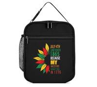 Juneteenth African American Emancipation Independence Day Black Freedom Day Lunch Bag for Women Men Cute Insulated Lunch Tote for Work Picnic Travel