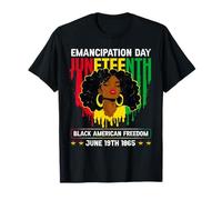 Juneteenth African American Freedom Black Afro Women June 19 T-Shirt