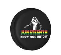 Juneteenth African American Freedom Black History Auto Tyre Covers Dust-Proof Spare Wheel Cover Durable Spare Tire Cover Universal For Crv Trailer Rv L