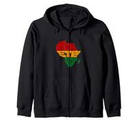 Juneteenth Black 1865 Freedom History Month King Zip Hoodie