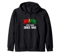 Juneteenth Black 1865 Freedom History Month Zip Hoodie