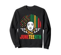 Juneteenth Black History Celebration Afro Woman Design Sweatshirt