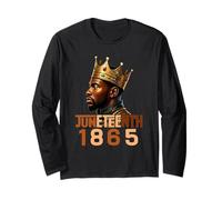 Juneteenth Black King 1865 Melanin Dad Men Long Sleeve T-Shirt