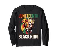 Juneteenth Black King African American Lion Melanin 1865 Long Sleeve T-Shirt