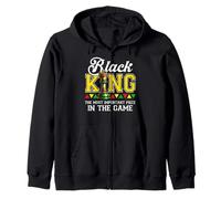 Juneteenth Black King Most Powerful Piece in The Game Mens Zip Hoodie