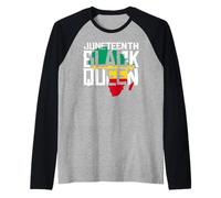 Juneteenth Black Queen Raglan Baseball Tee