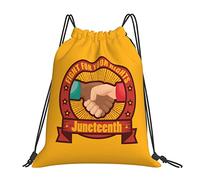Juneteenth Celebrating Black Freedom 1865 African American Unisex Drawstring Bag Large Drawstring Backpack Waterproof Gym Sack For Hiking Swim Holidays
