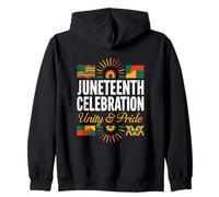 Juneteenth Celebration Unity & Pride Cultural Awareness Zip Hoodie