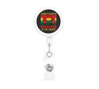 Juneteenth Celebrations Black American Freedom Day Retractable Badge Holder Reel Clip Id Card Holder forNurse Student Office Worker